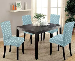 HOTKEI Pack of 4 Pastal Green Brick Printed Elastic Stretchable Dining Table Chair Seat Cover Protector Slipcover for Dining Table Chair Cover Set of 4 Seater, Polyester Blend