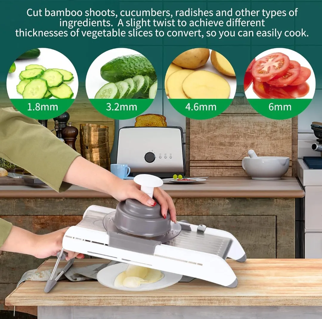 (Household) All-In-1 Mandoline Slicer Vegetable Chopper & Cutter/Vegetable Slicer with Waffle Maker