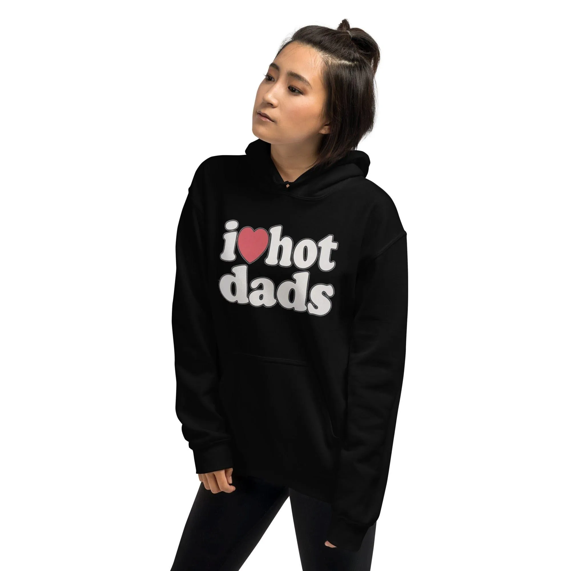 I Love Hot Dads Ultra Soft Blended Cotton Midweight Unisex Pullover