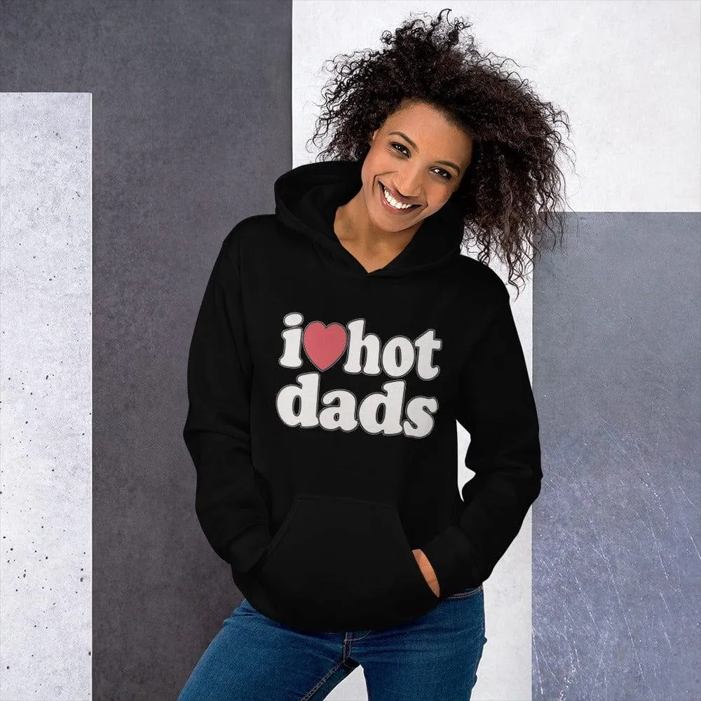 I Love Hot Dads Ultra Soft Blended Cotton Midweight Unisex Pullover