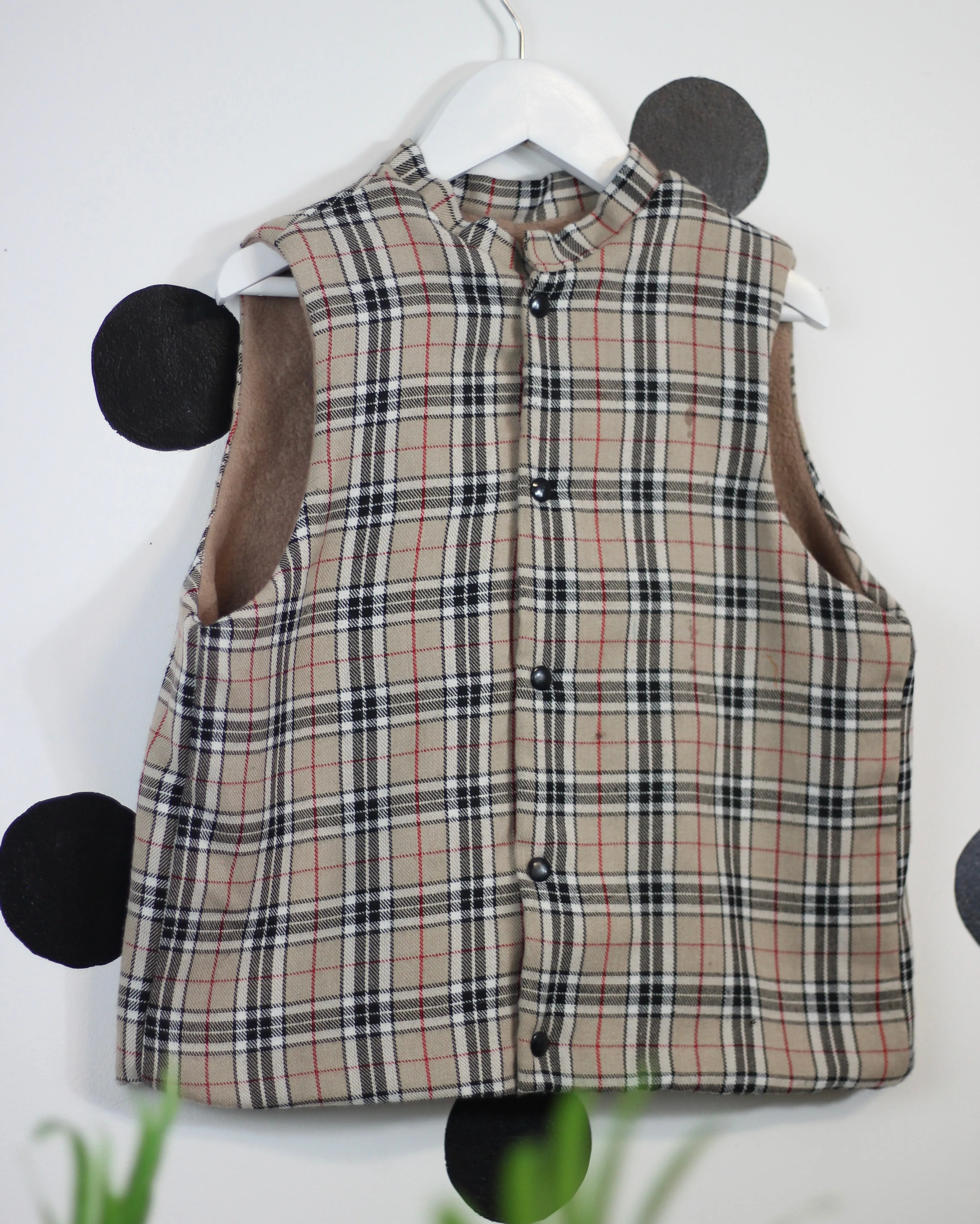 Kids Tartan Gilet