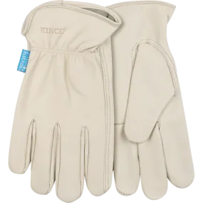 Kinco 392P HydroFlector Cream aquaHIDE Water-Resistant Premium Full Grain Goatskin, Easy-On Keystone Thumb Glove (One Dozen) Cuff