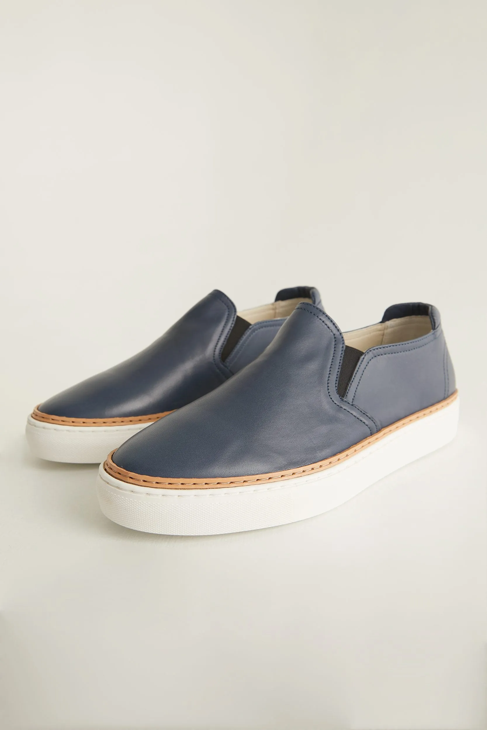 Leather slip-on sneaker