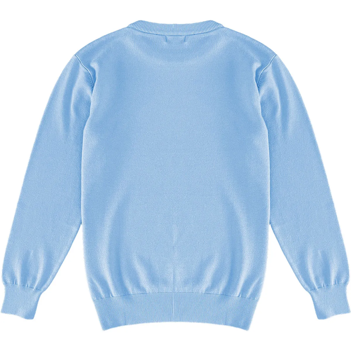 Light Baby Blue Mens Knit Classic Crew Neck Sweater