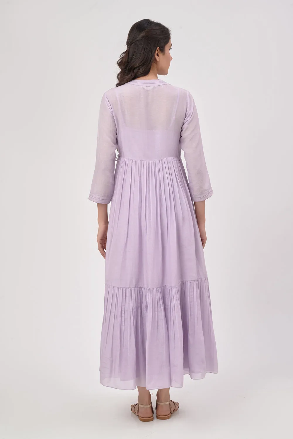 Lilac Angrakha Maxi Dress