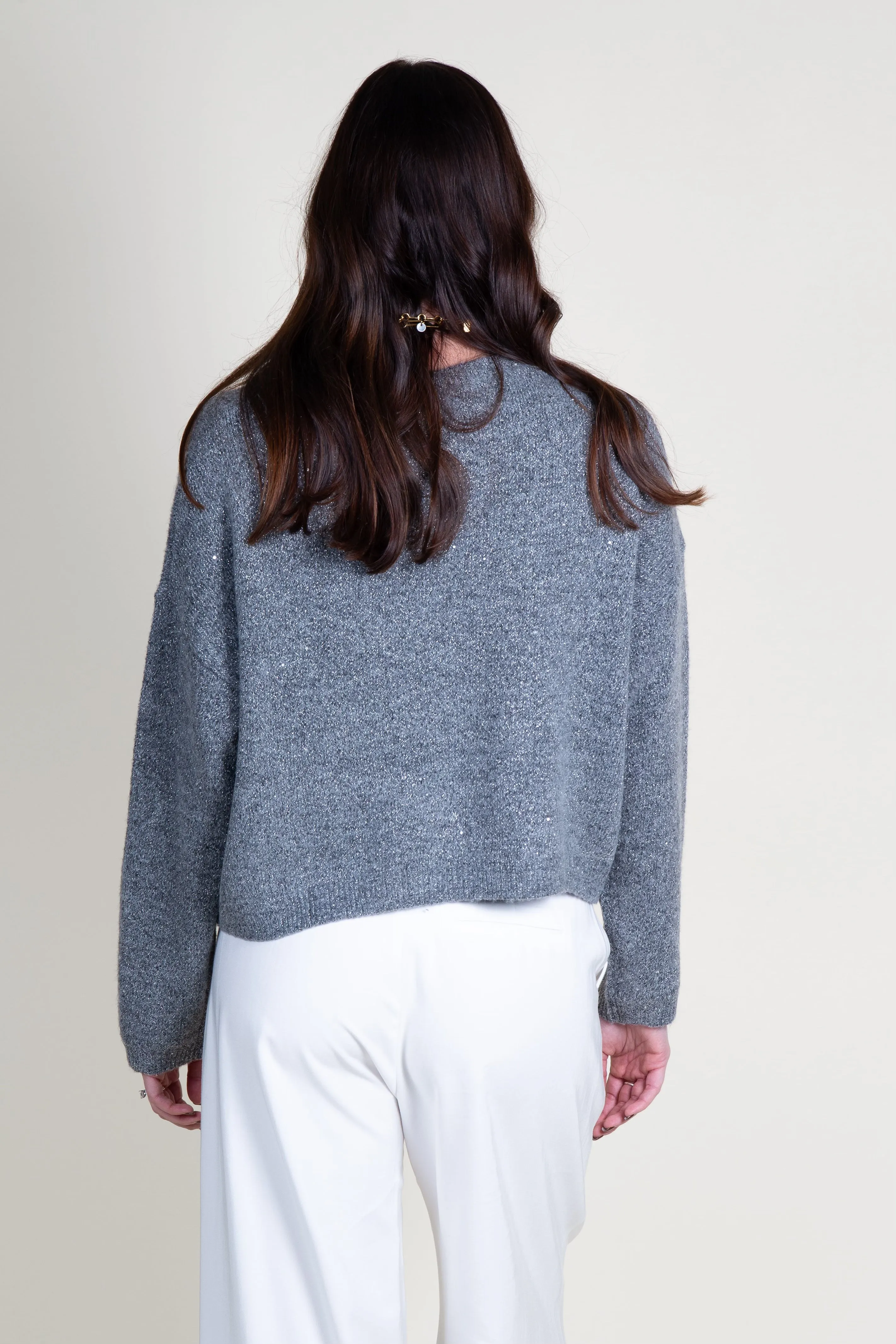 LNA | Sheye Sparkle Sweater - Grey