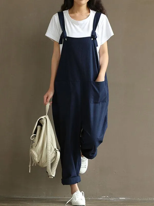 Loose Comfortable Pocket Jumpsuits