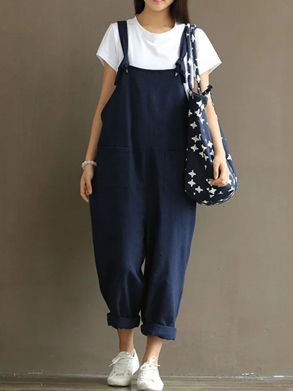 Loose Comfortable Pocket Jumpsuits