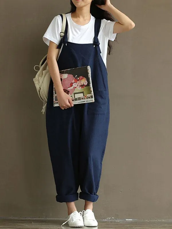 Loose Comfortable Pocket Jumpsuits