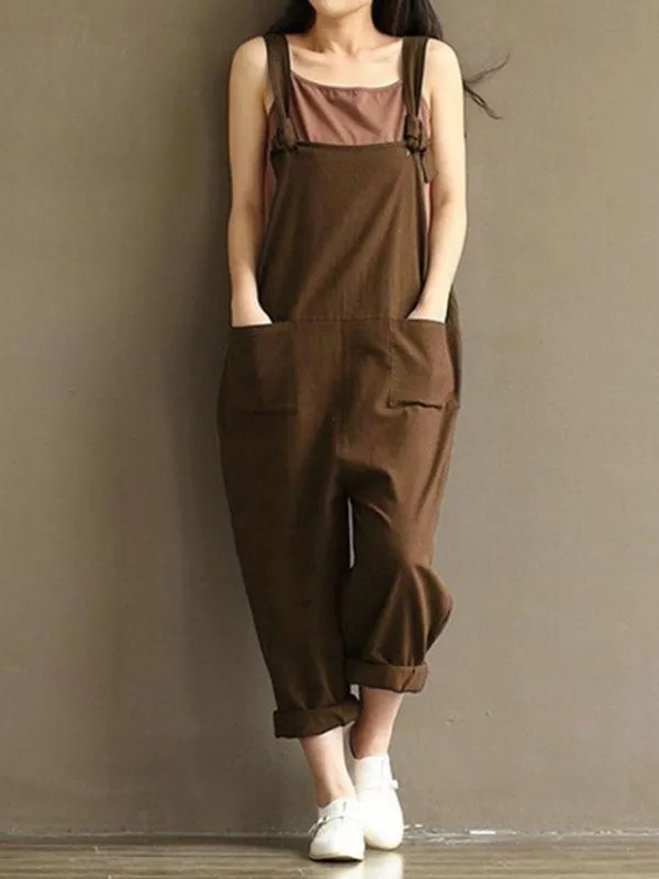 Loose Comfortable Pocket Jumpsuits