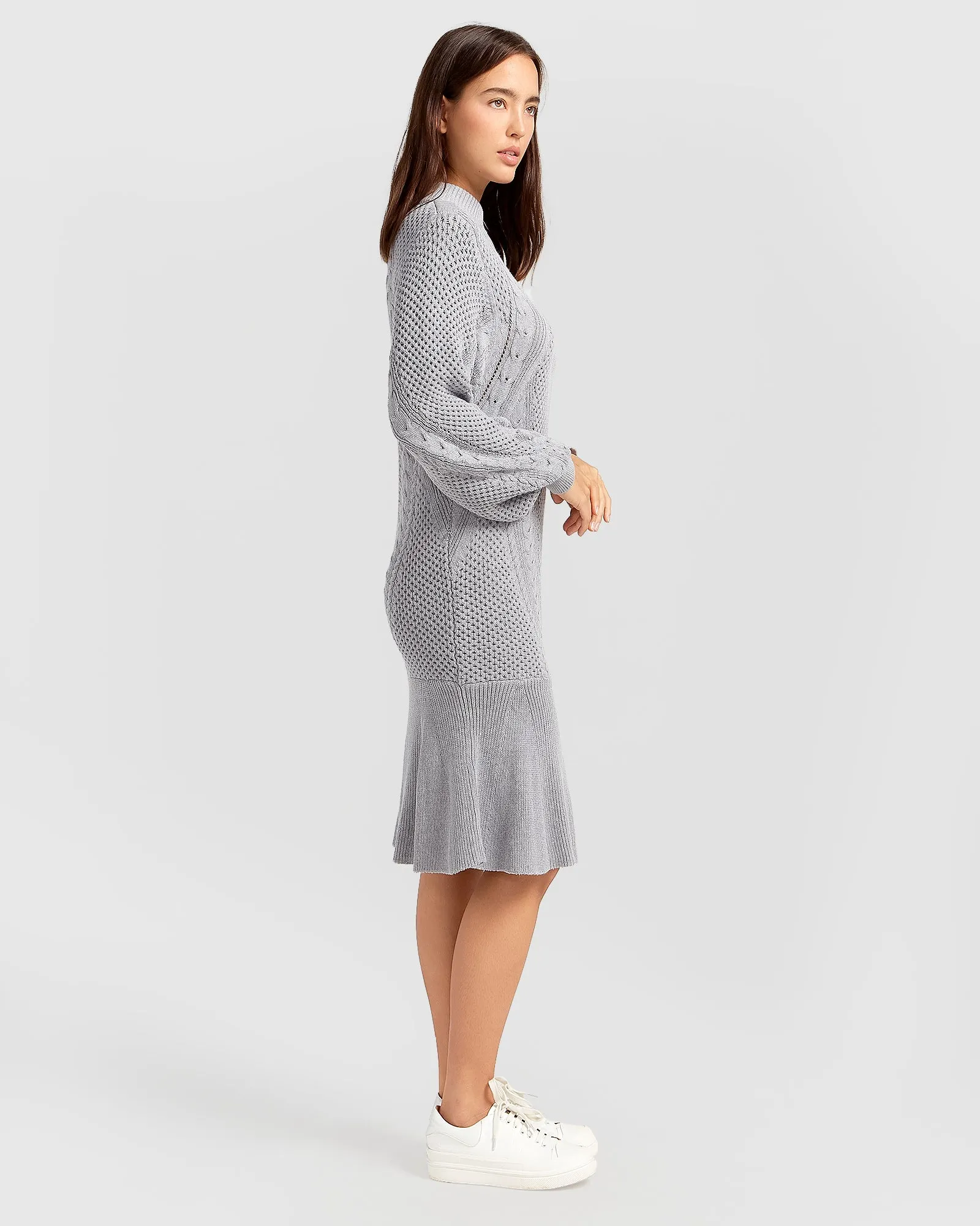 Love Letter Knit Dress - Grey