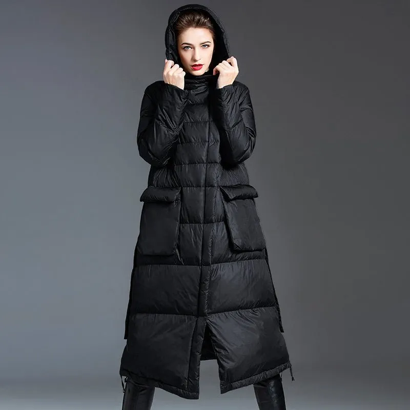 Luxy Moon Long Winter Coats Womens Puffer Coat With Big Pocket