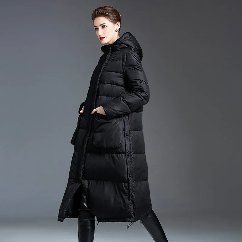 Luxy Moon Long Winter Coats Womens Puffer Coat With Big Pocket