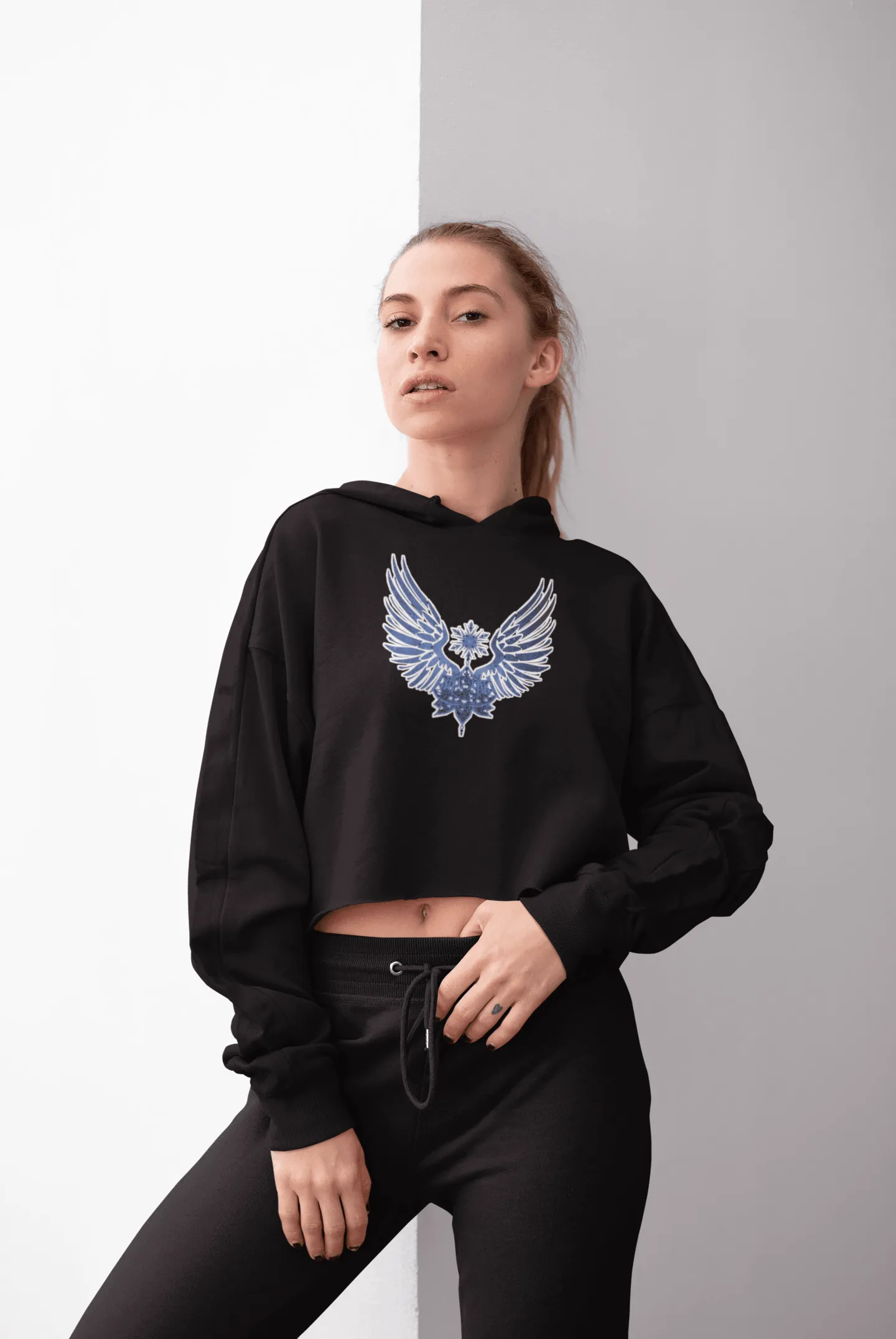 Magic Wings Crop Hoodie for Women 29