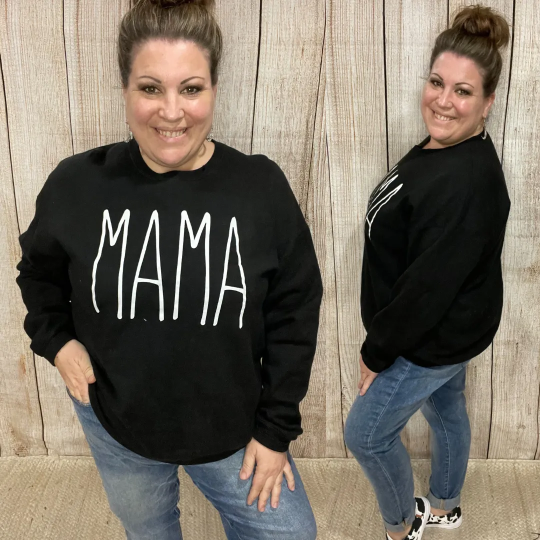 Mama Graphic Pullover Sweatshirt