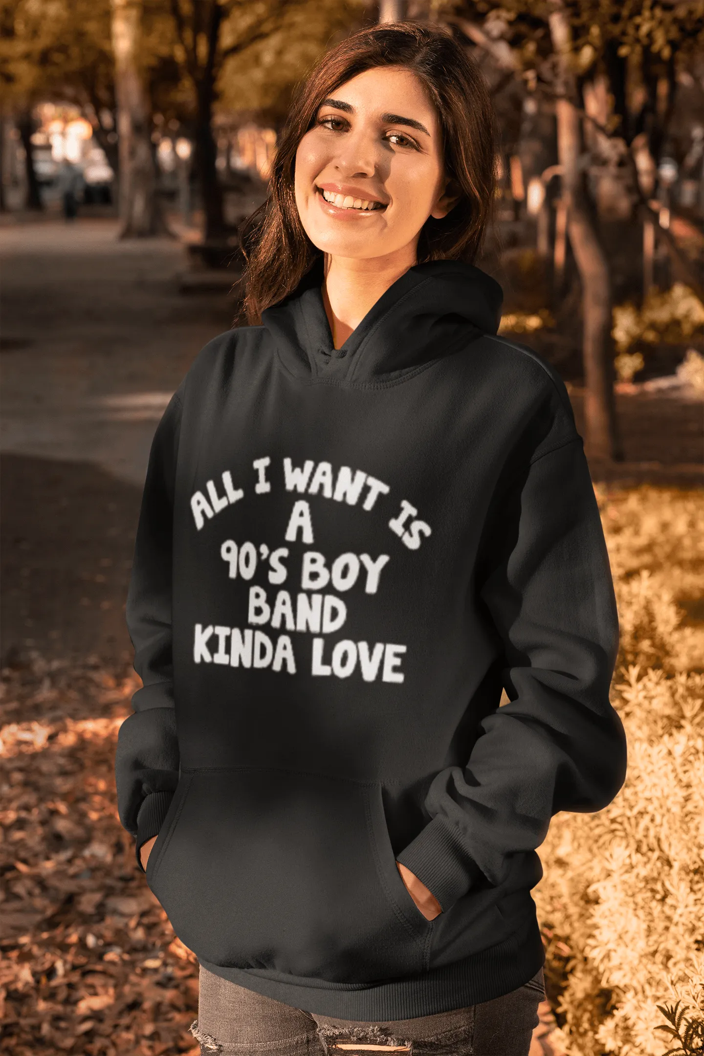 Midweight Hoodie Top Koala All I Want is a 90's Boy Band Kinda Love Pullover