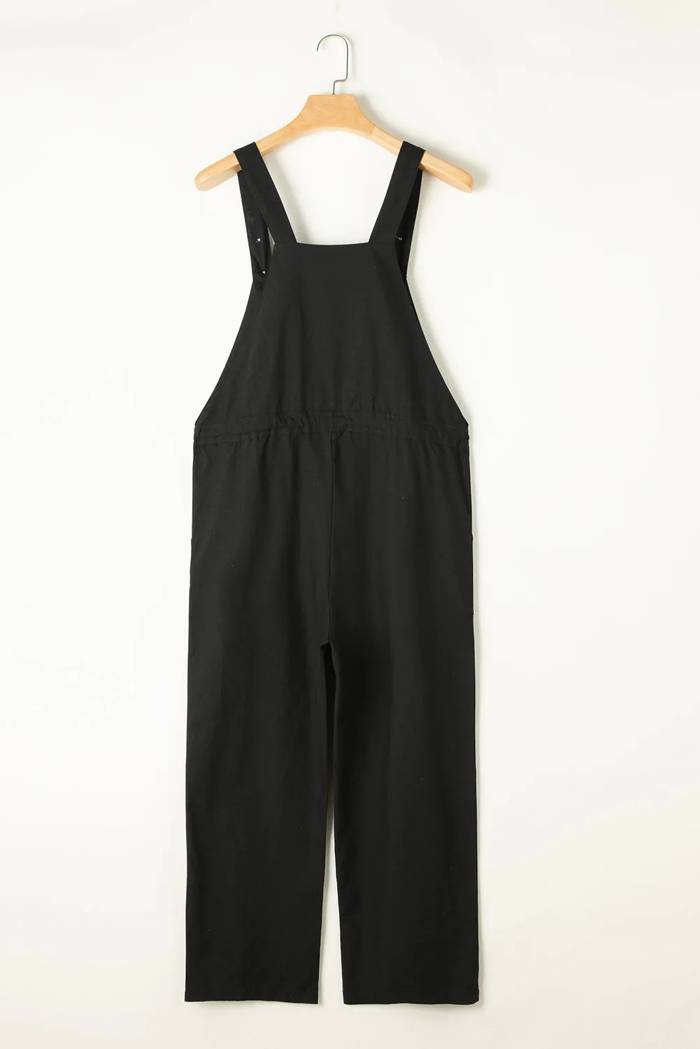 Modern Cropped with Buttoned Straps and Drawstring Jumpsuit