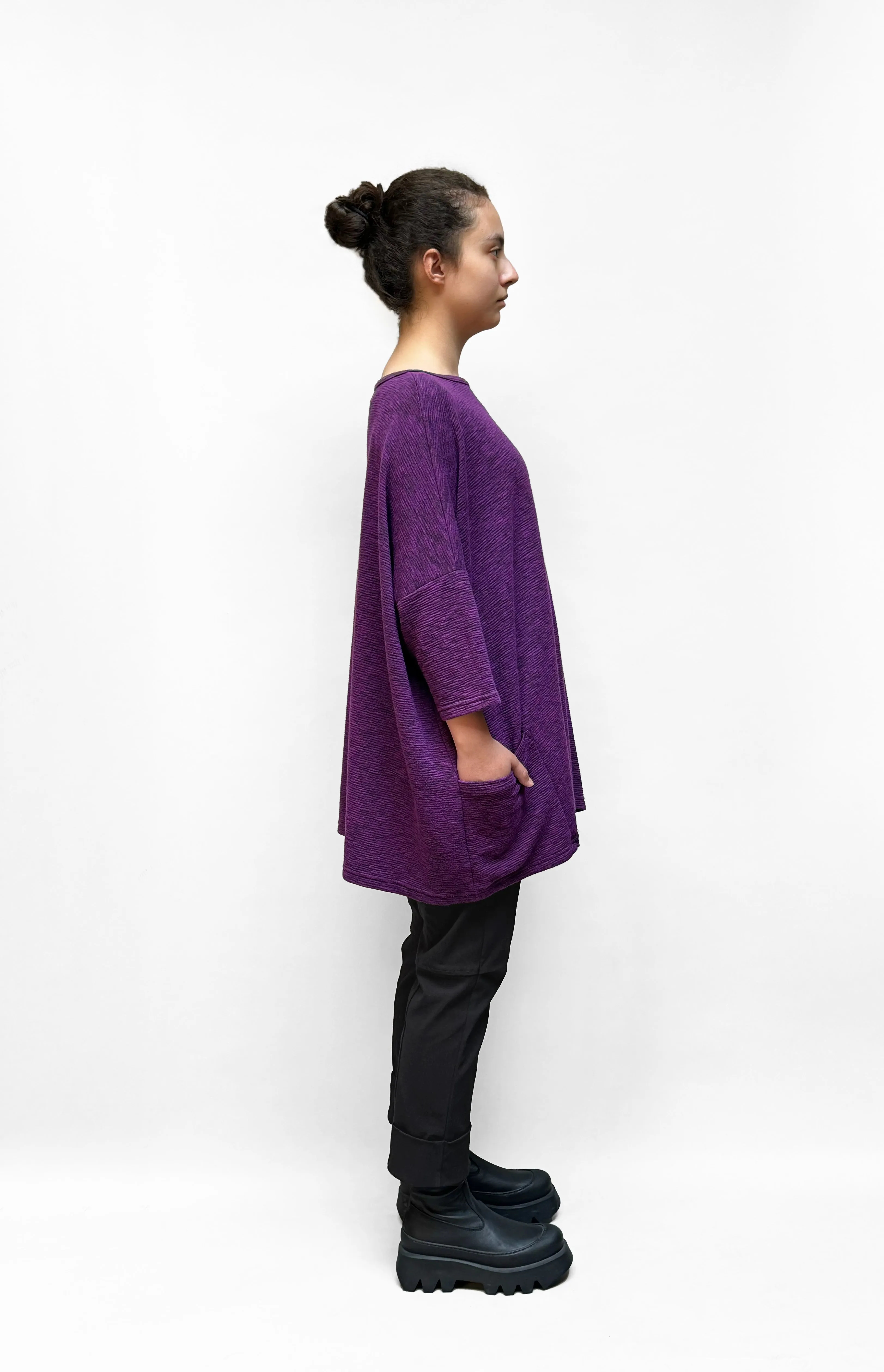 Motion Crimped Two Pocket Tunic