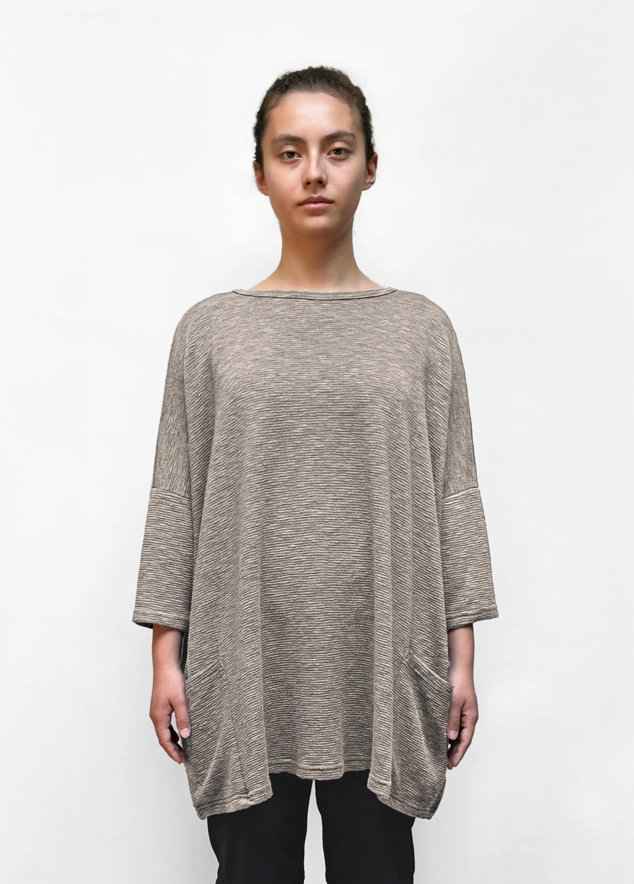 Motion Crimped Two Pocket Tunic