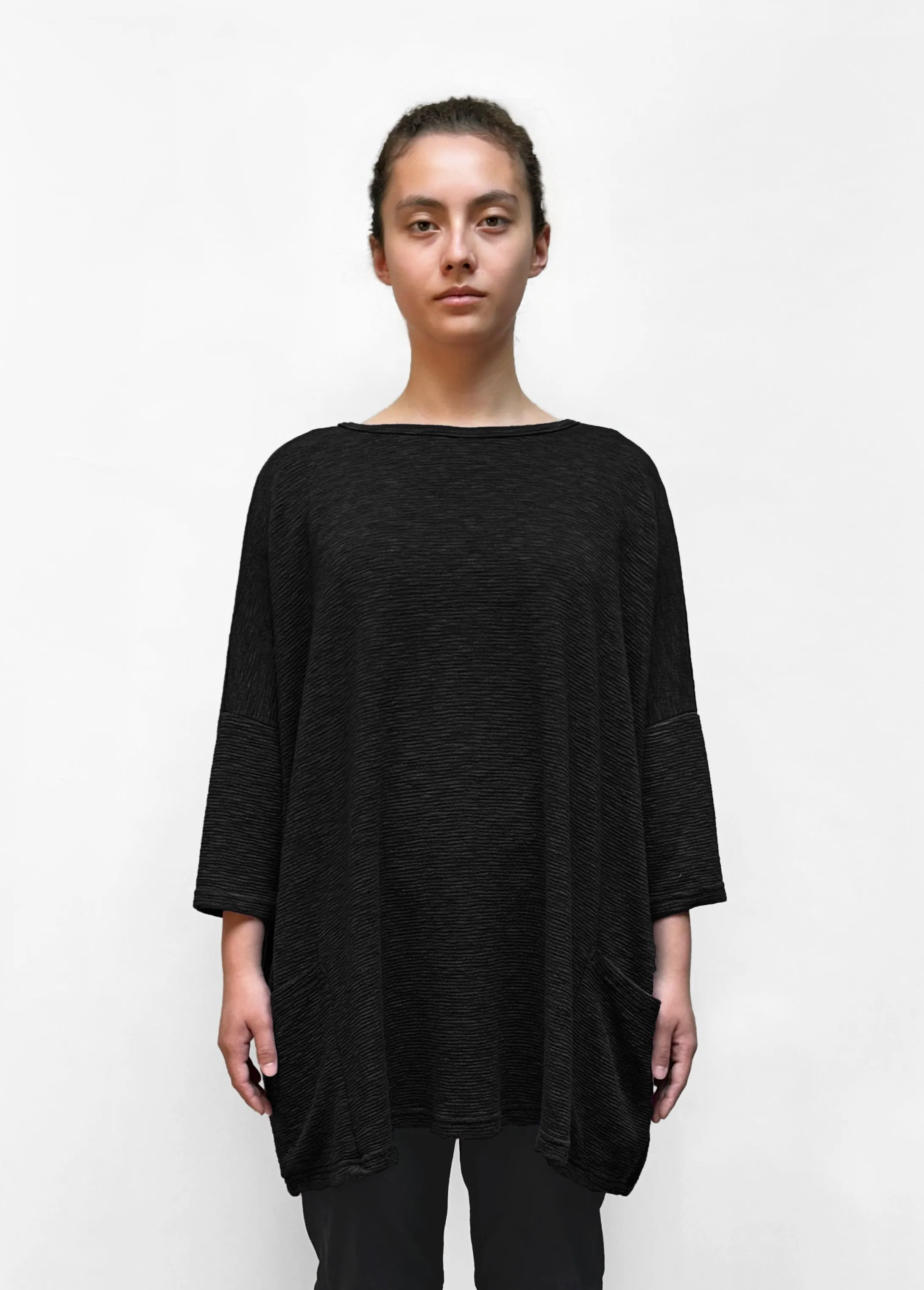 Motion Crimped Two Pocket Tunic