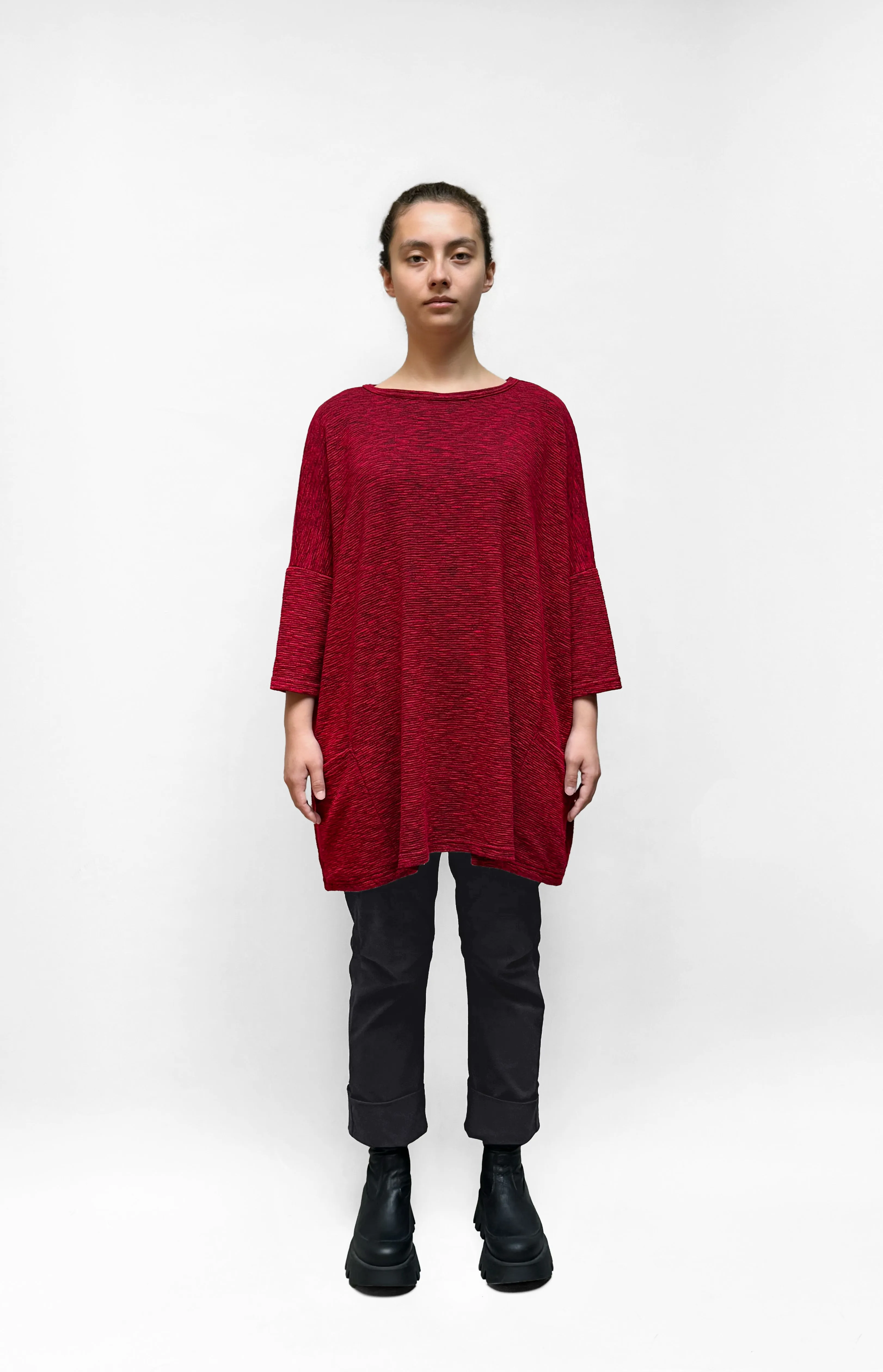 Motion Crimped Two Pocket Tunic