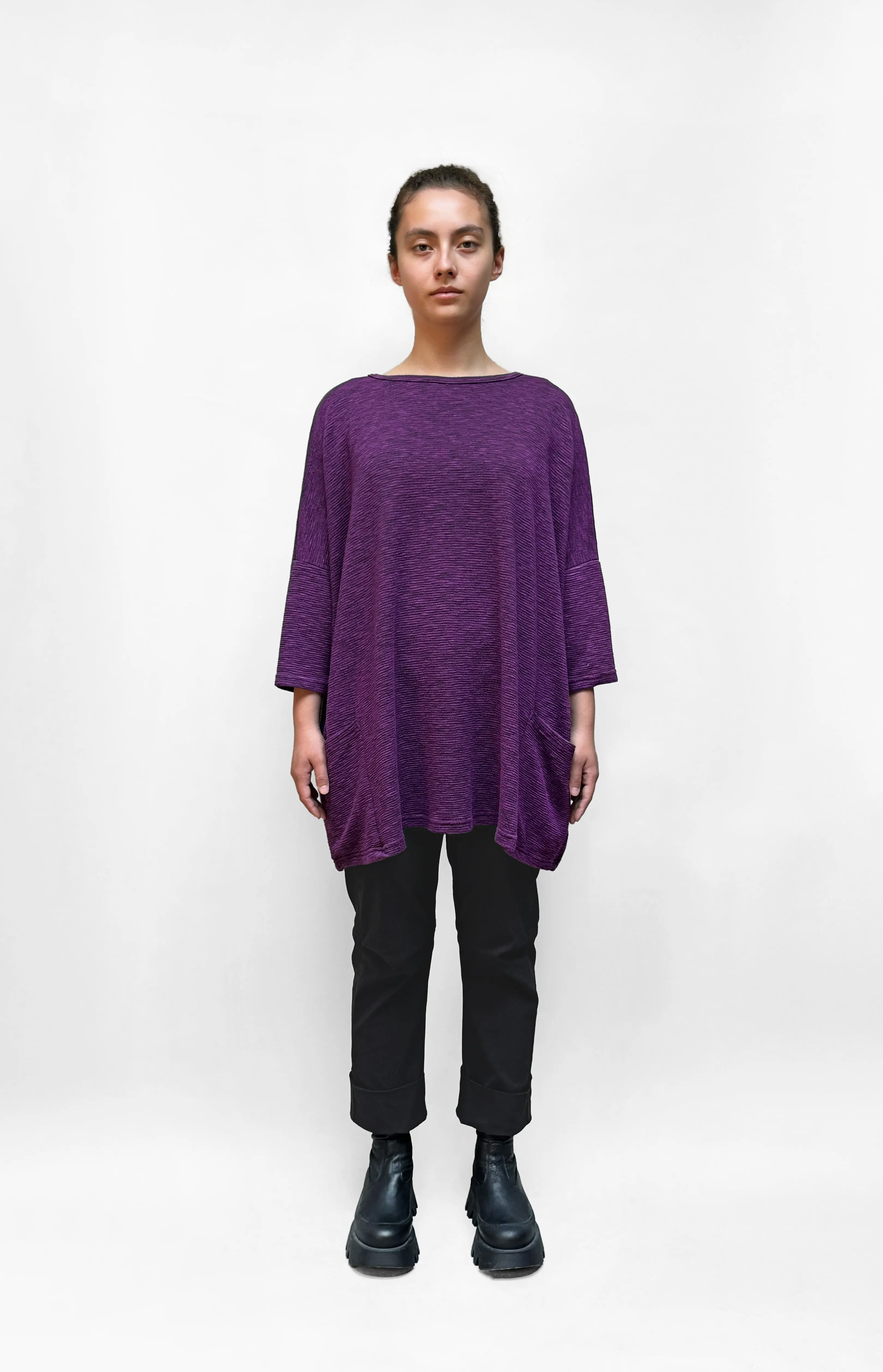 Motion Crimped Two Pocket Tunic