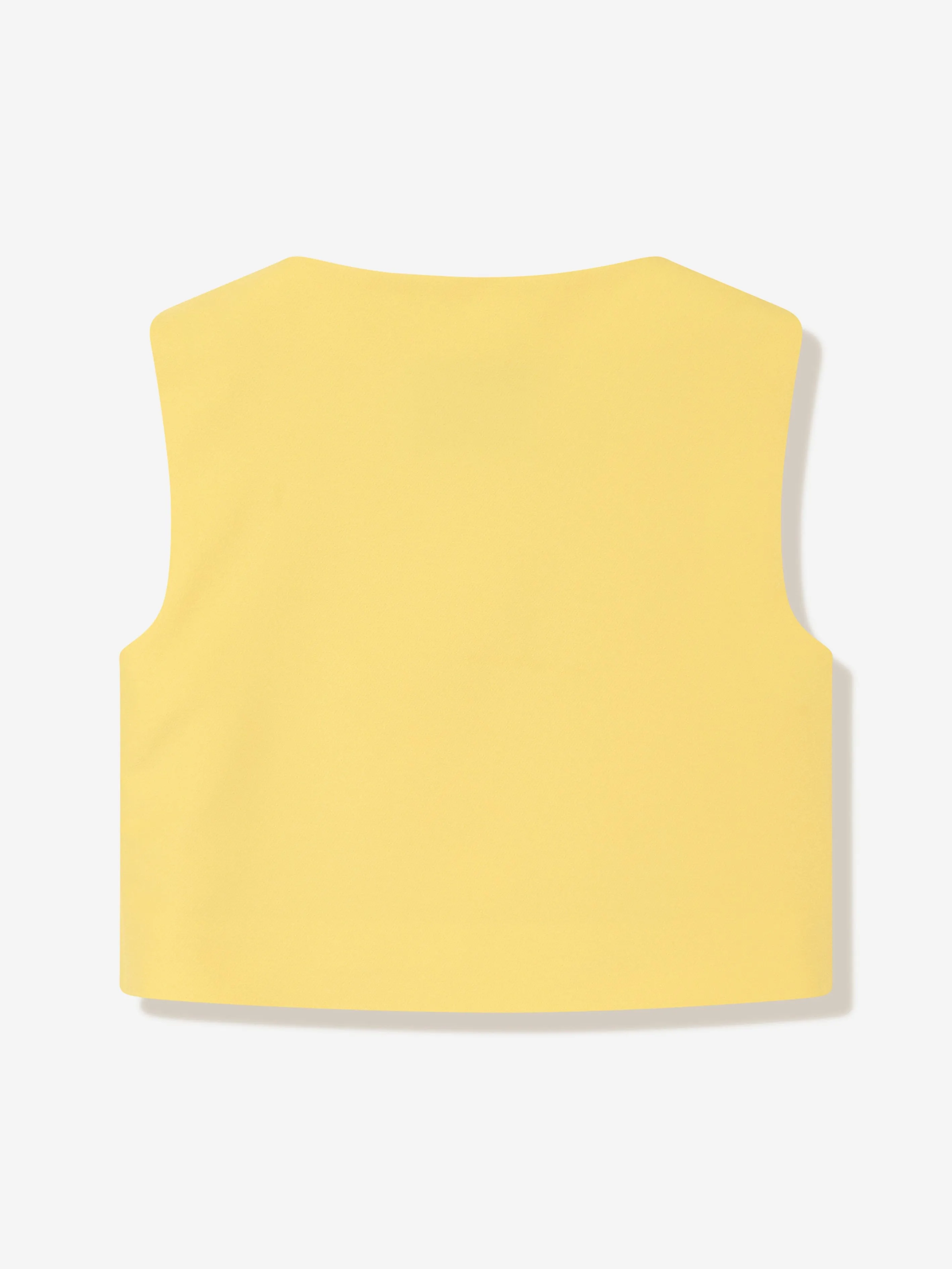 MSGM Girls Technical Fabric Gilet in Yellow