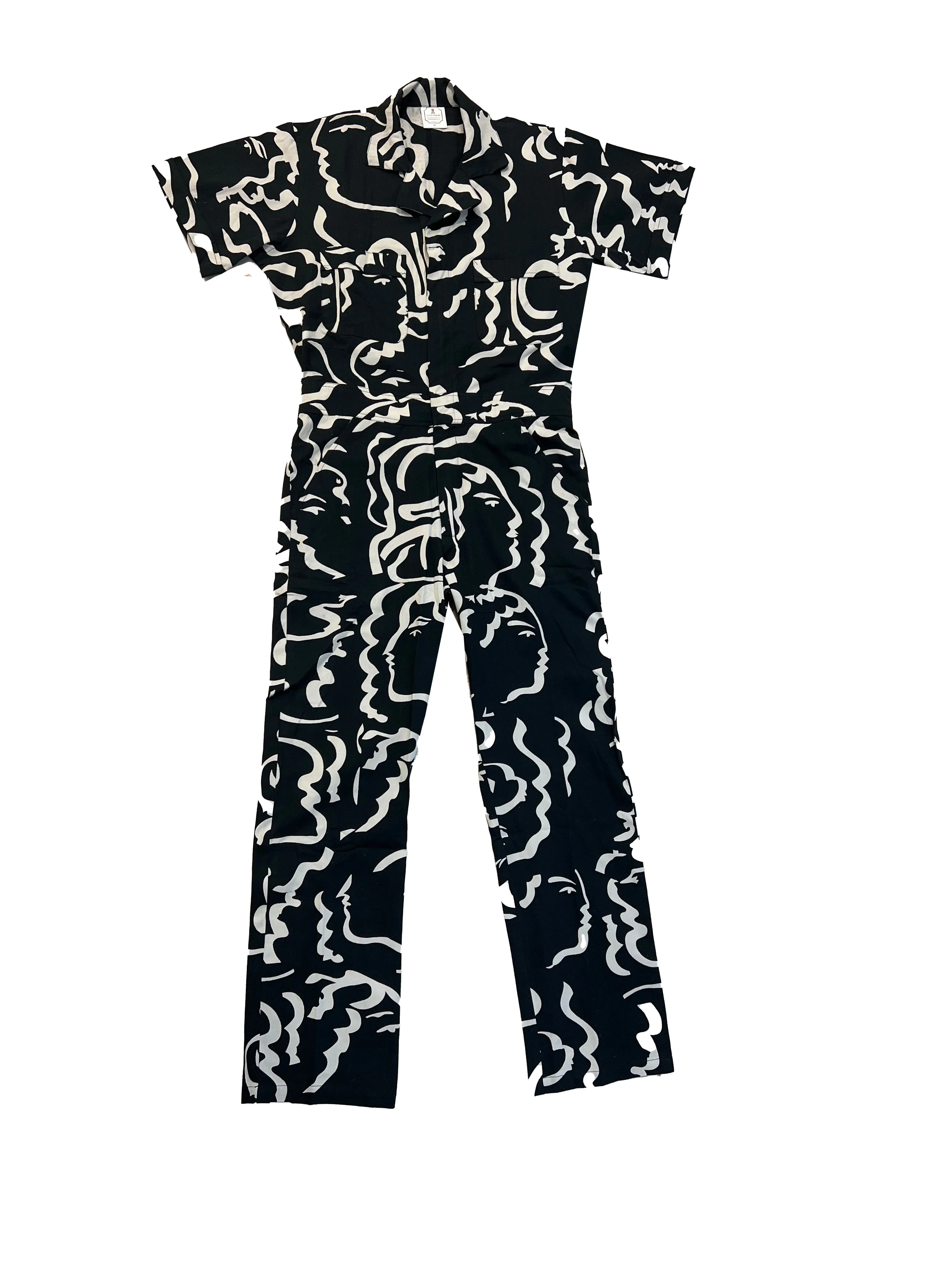 New! Midnight Faces | Printed jumpsuit | Boiler-suit | Romper |Black Jumpsuit