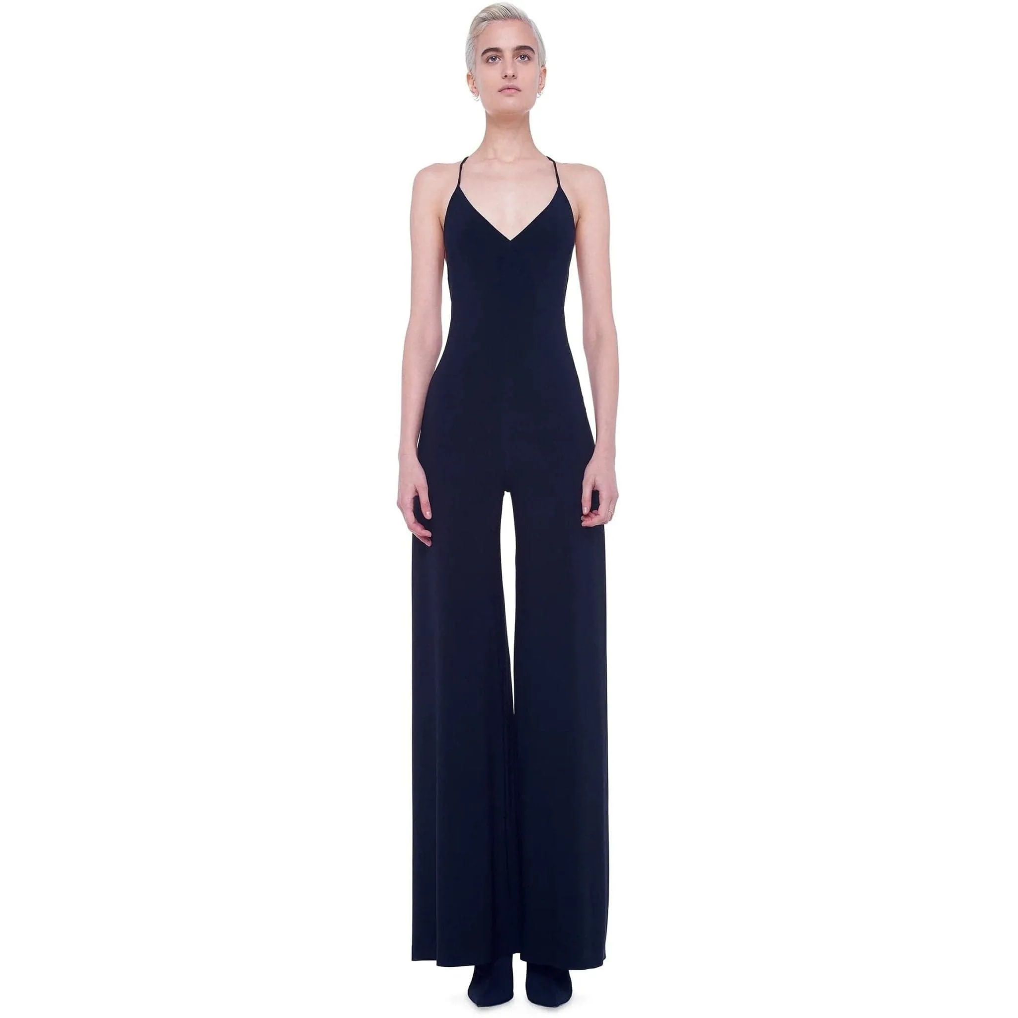 Norma Kamali Low Back Slip Jumpsuit