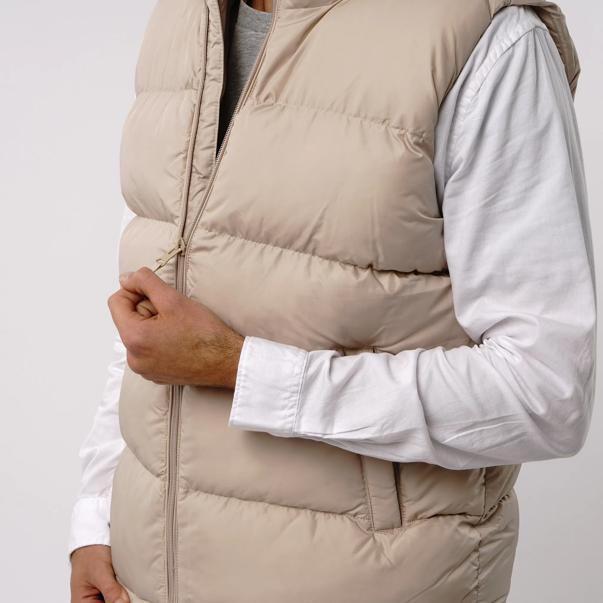 Omnitau Men's Calgary Super Padded Ultra Warm Gilet - Cream