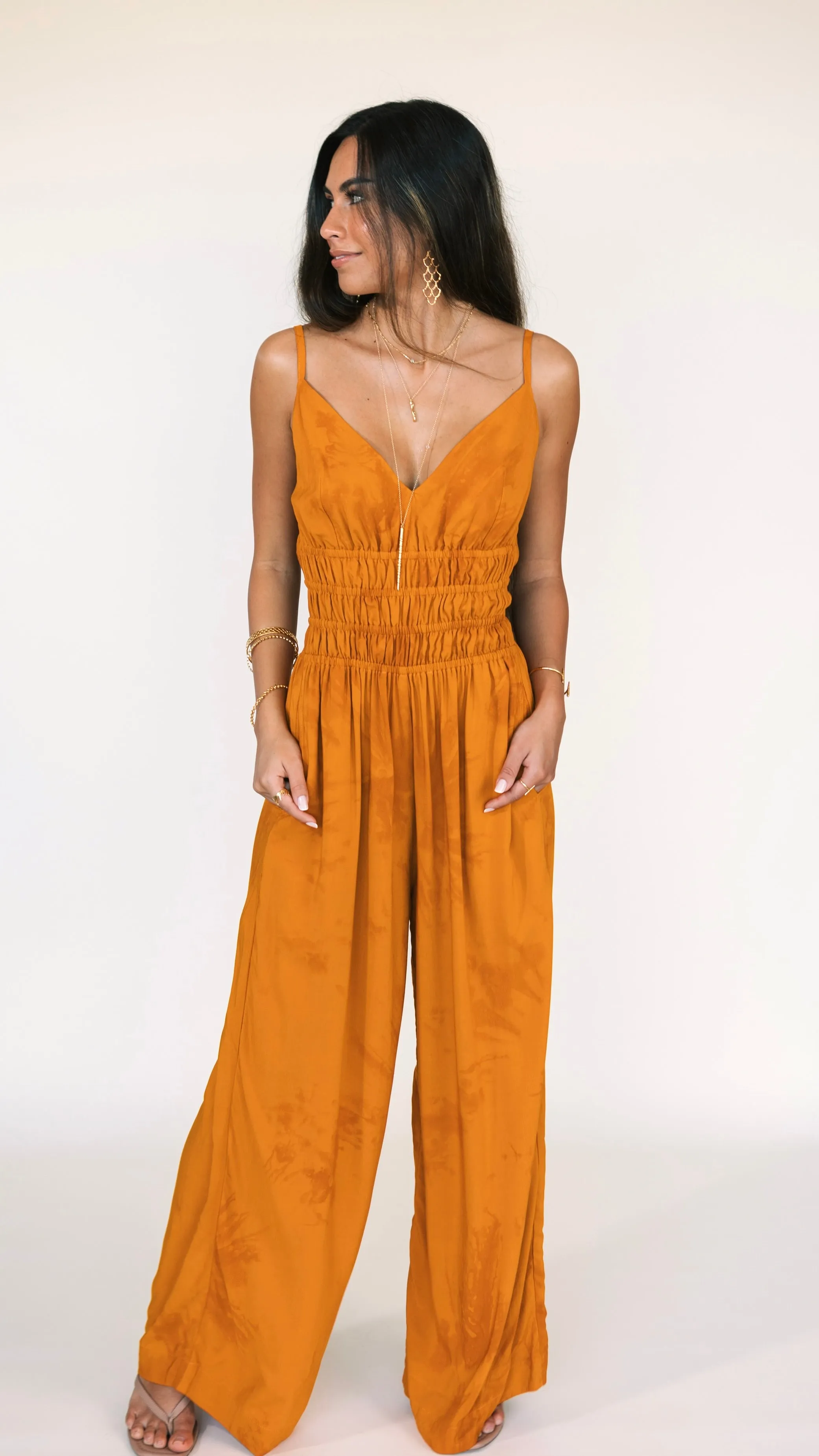 Opal Jumpsuit / Tangerine Sunset