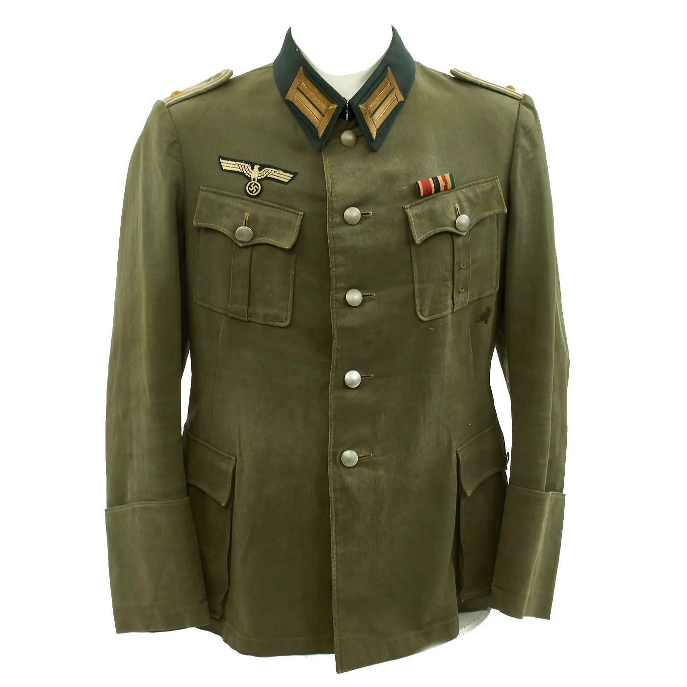 Original German WWII Army Officer Oberleutnant Summer Tunic