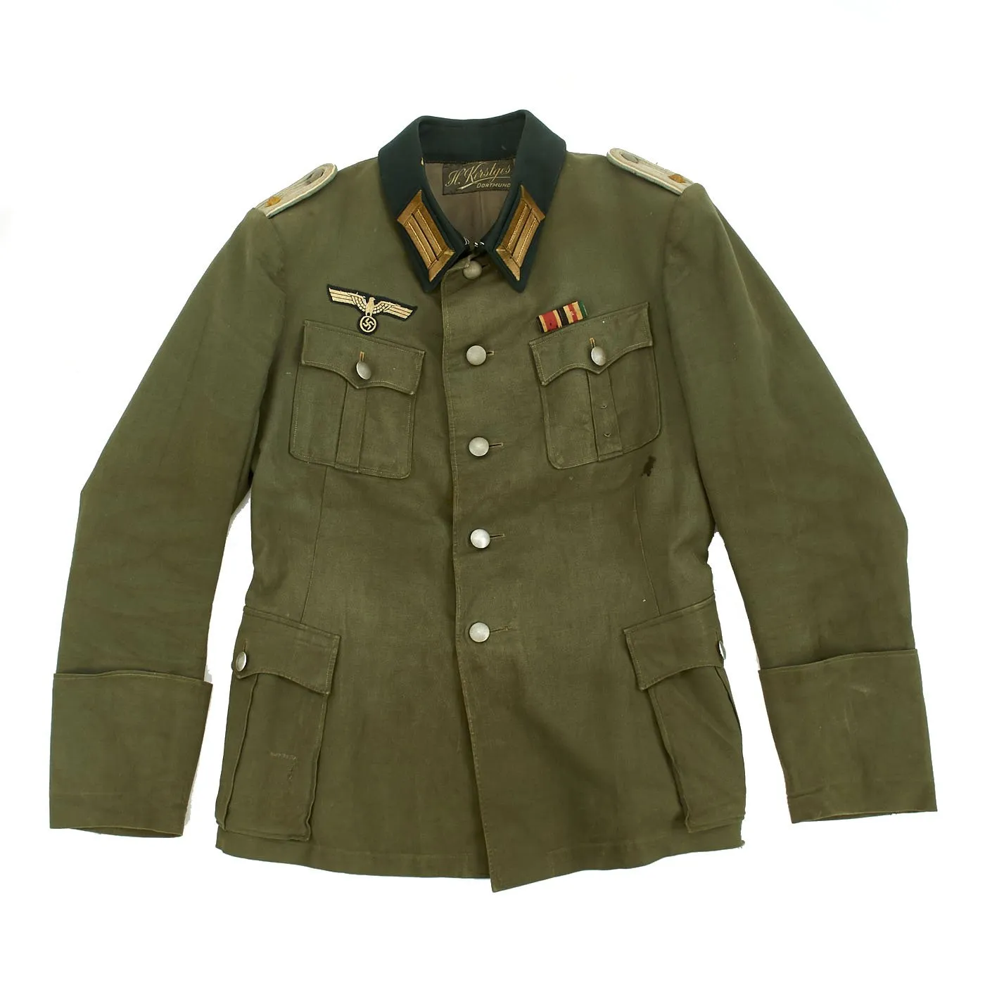 Original German WWII Army Officer Oberleutnant Summer Tunic