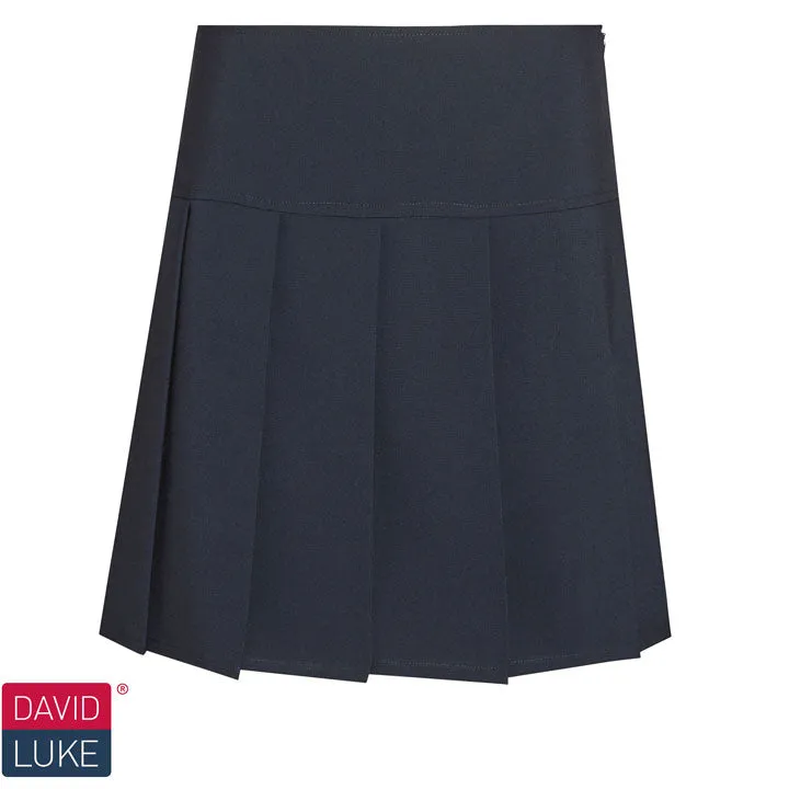 Panel Pleated School Skirt - Navy