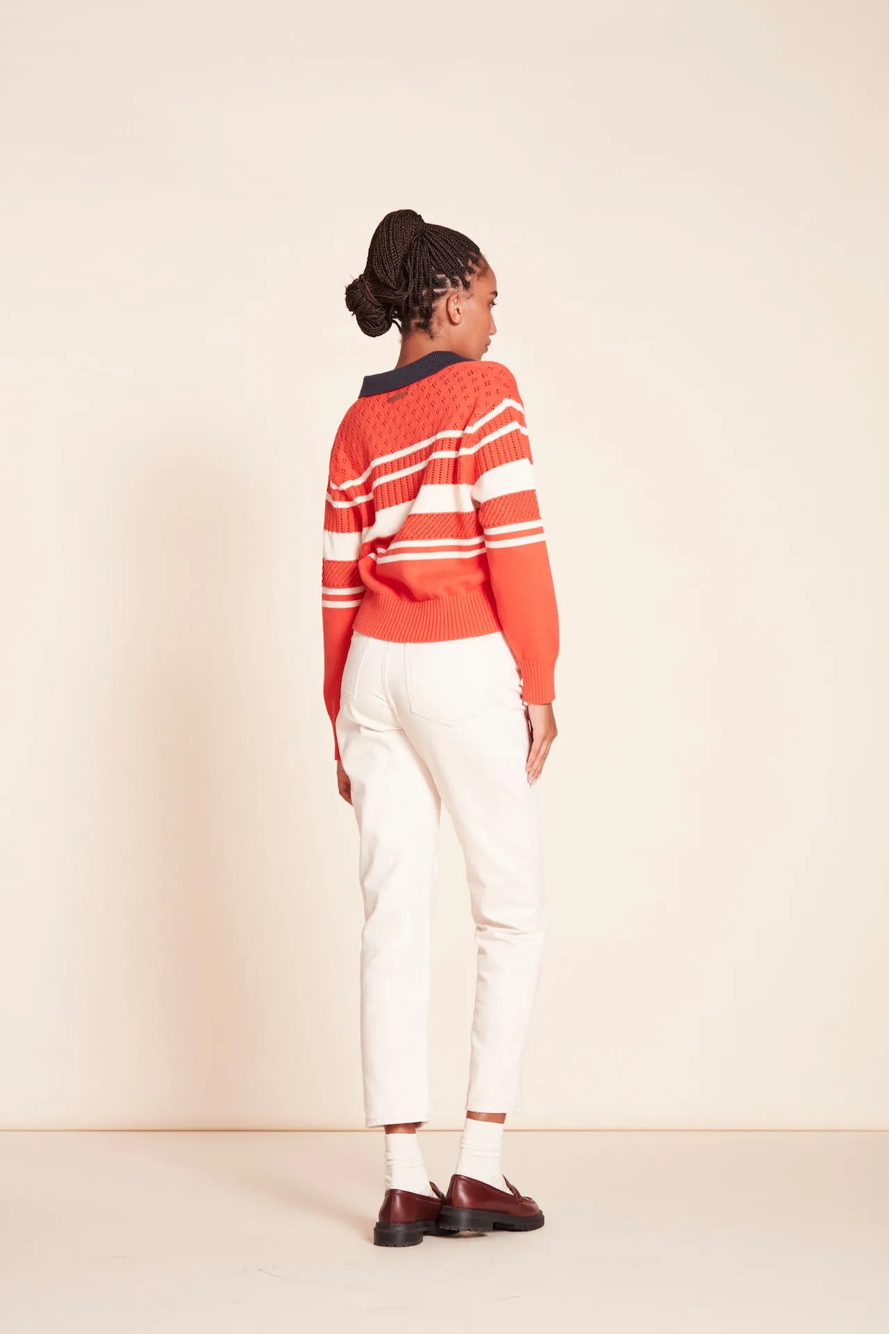 Parker Polo Sweater Red