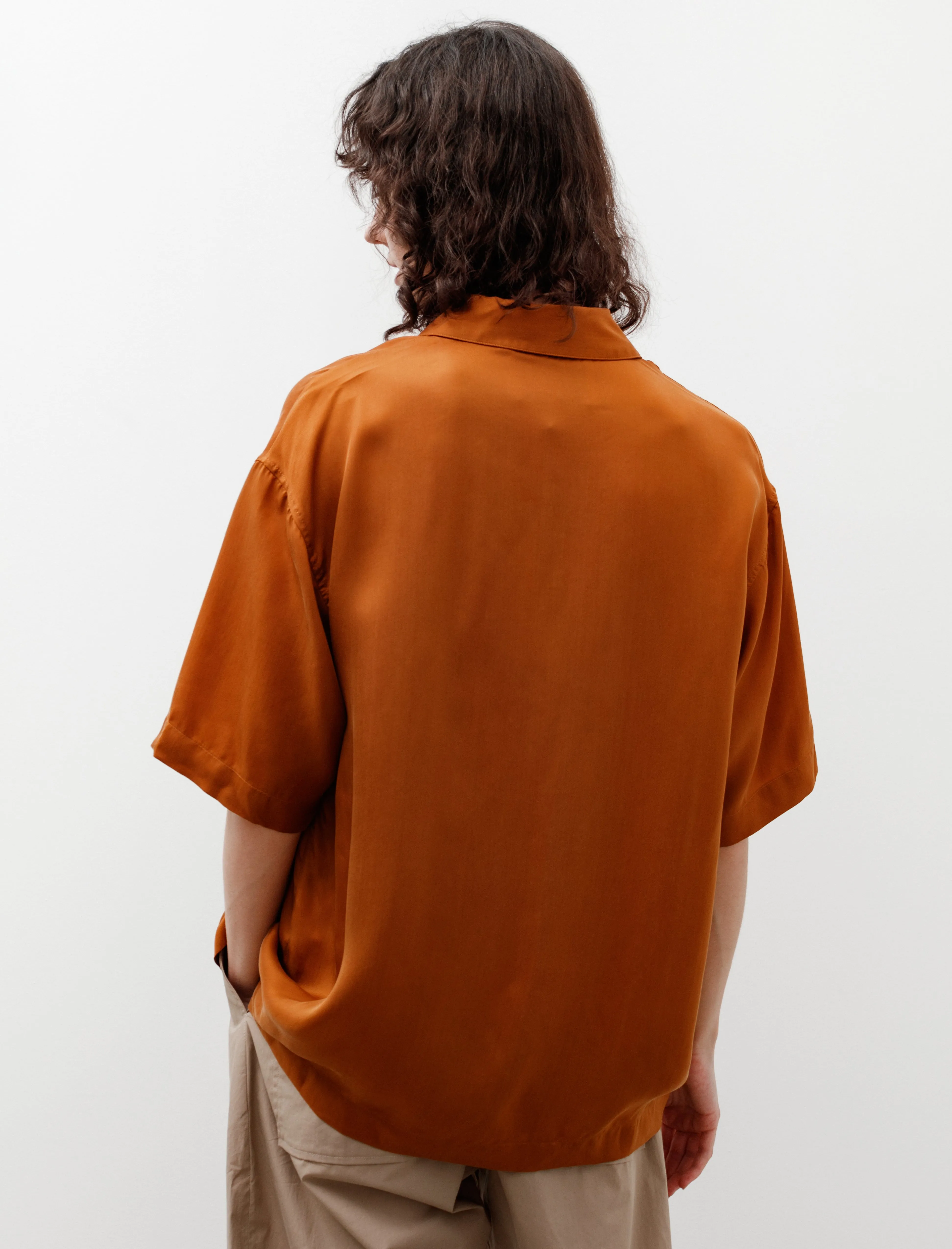 Piero Shirt Satin Cupro Amber