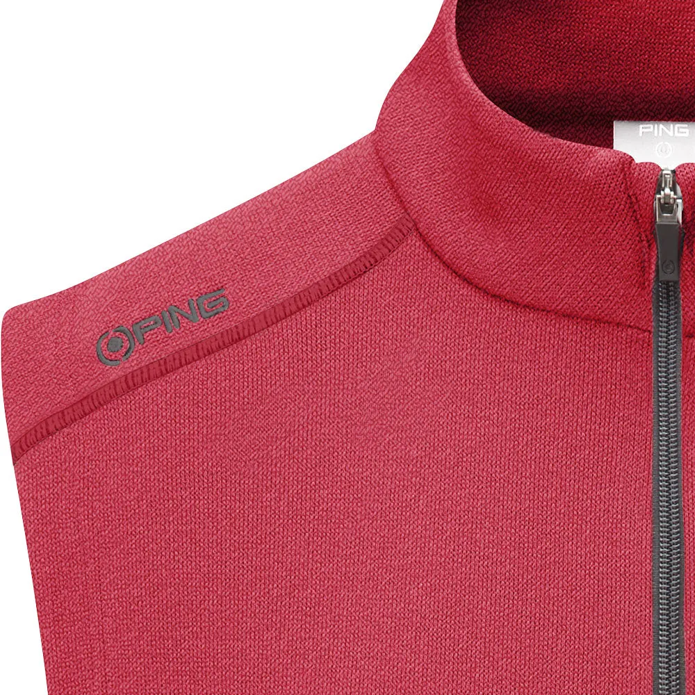 Ping Ramsey 1/2 Zip Gilet - Rich Red Marl