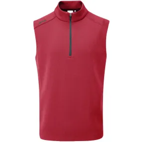 Ping Ramsey 1/2 Zip Gilet - Rich Red Marl