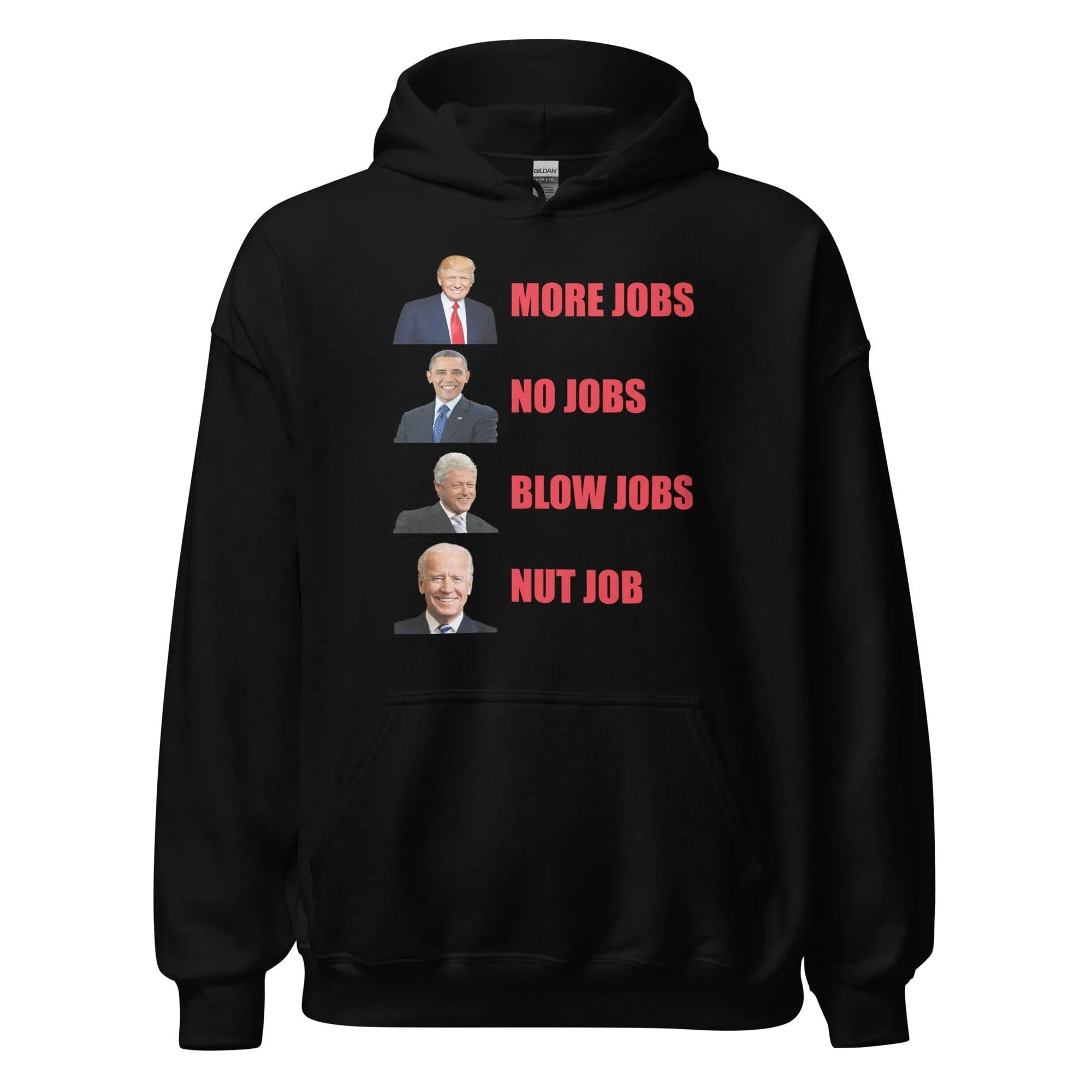 Political Humor Hoodie Joe Biden Nut Job Unisex Pullover