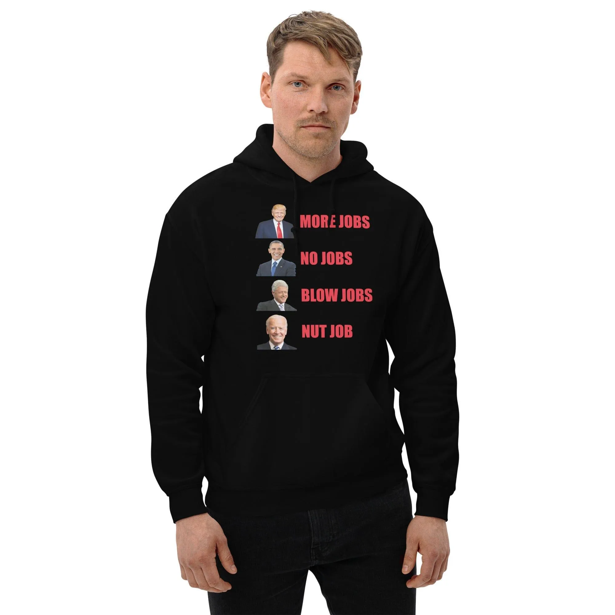 Political Humor Hoodie Joe Biden Nut Job Unisex Pullover