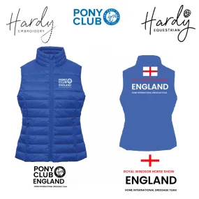 Pony Club England Home International Dressage Team Padded Gilet