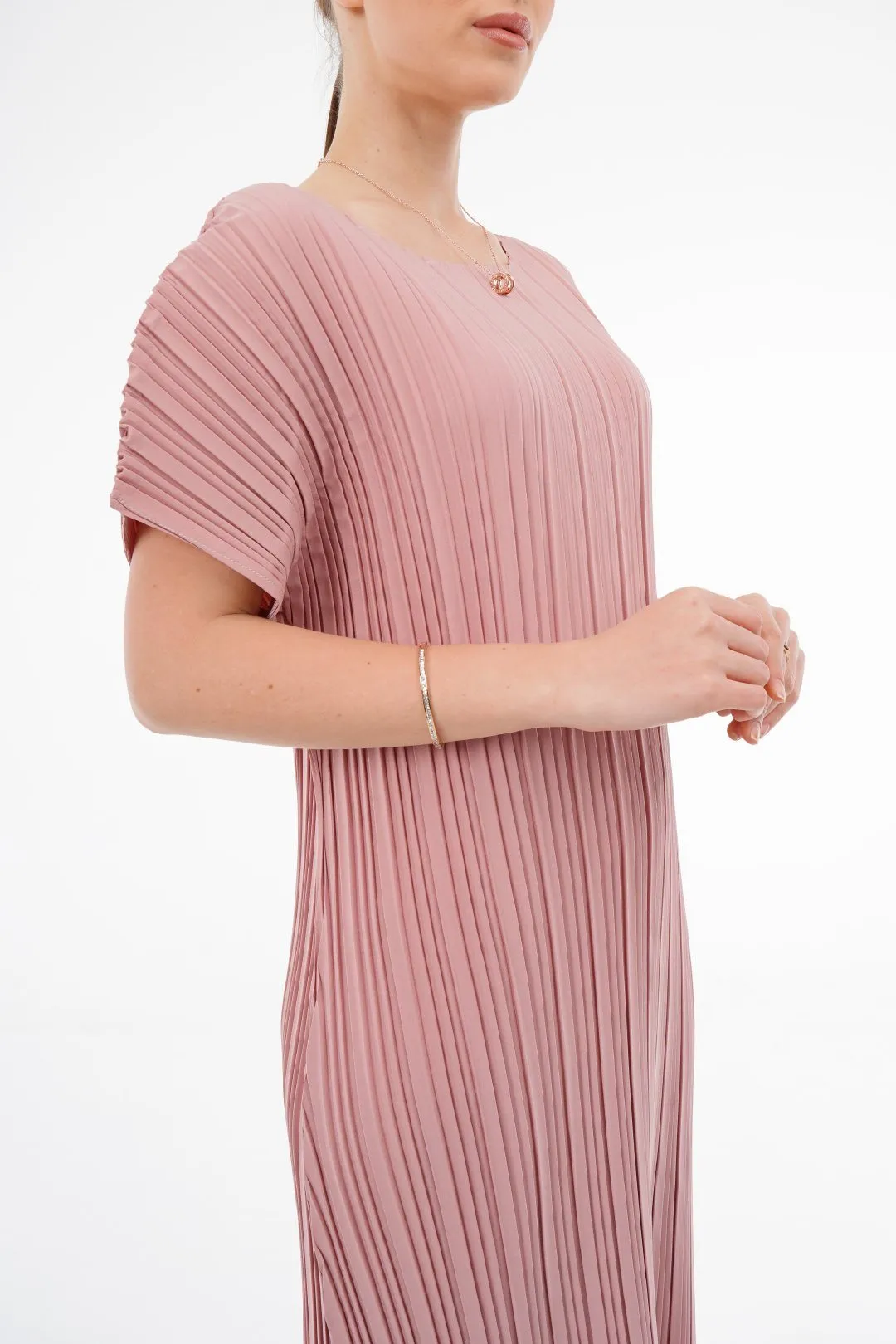 Priya Short Sleeve Pleated Dress