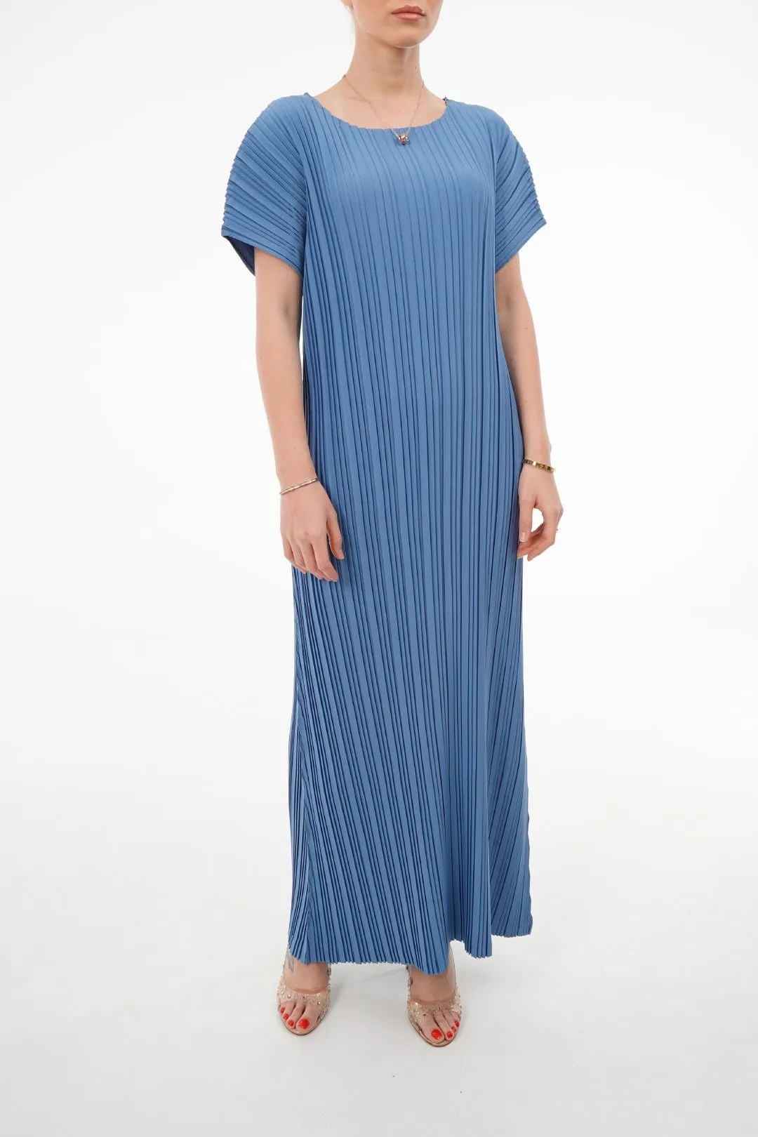 Priya Short Sleeve Pleated Dress