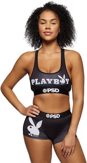 PSD Women's Sports Bra Black/Playboy Logo