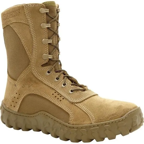 Rocky Men's 8" S2V Vented Military Duty Boot - Coyote Brown