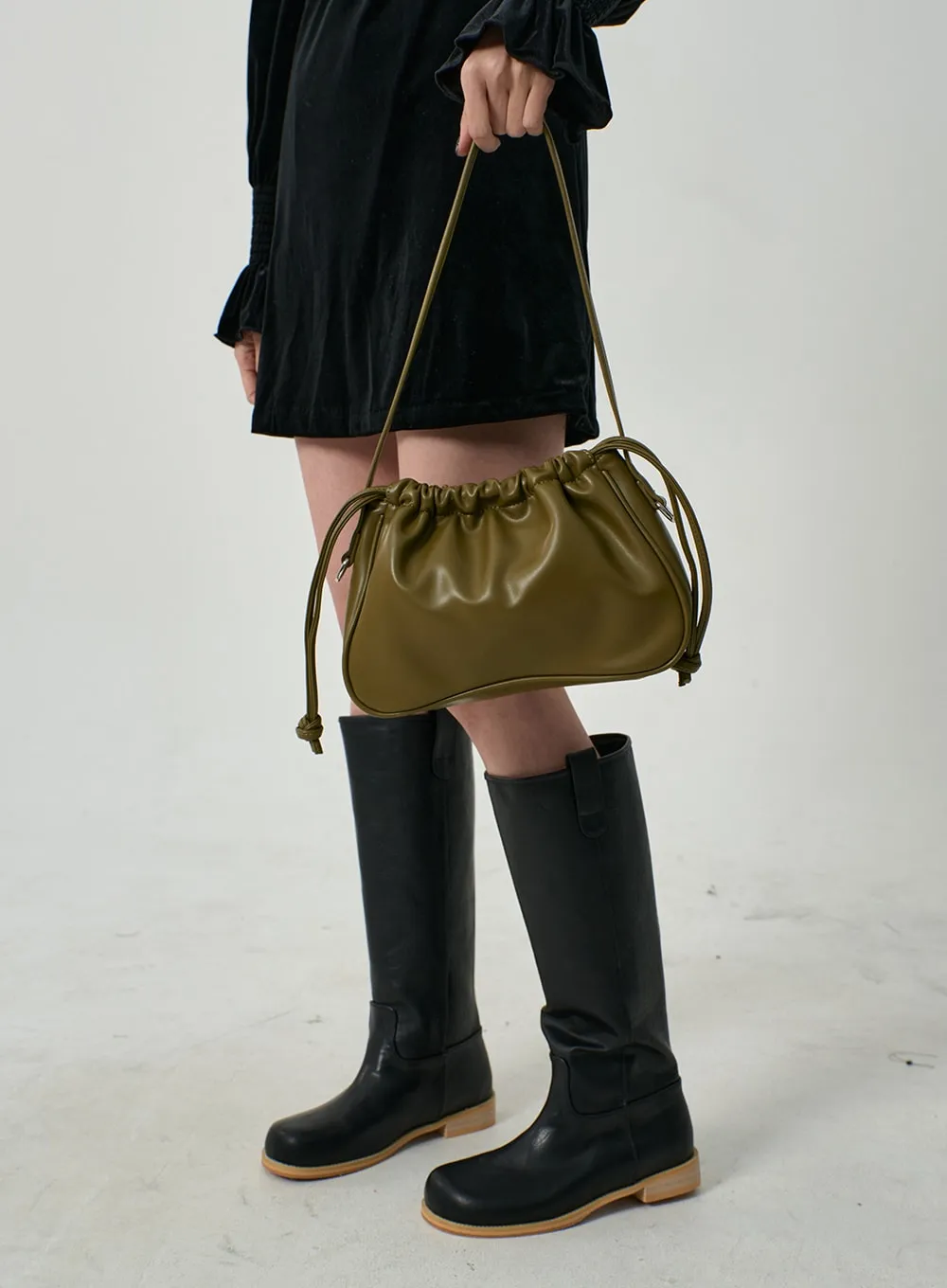 Ruched Square Shoulder Bag CD13