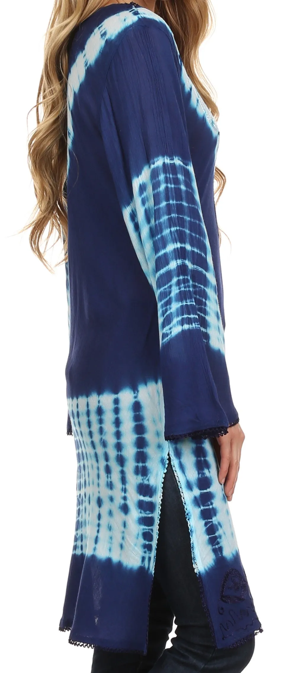 Sakkas Aaheli Tie-Dye Tunic Top / Blouse / Cover Up