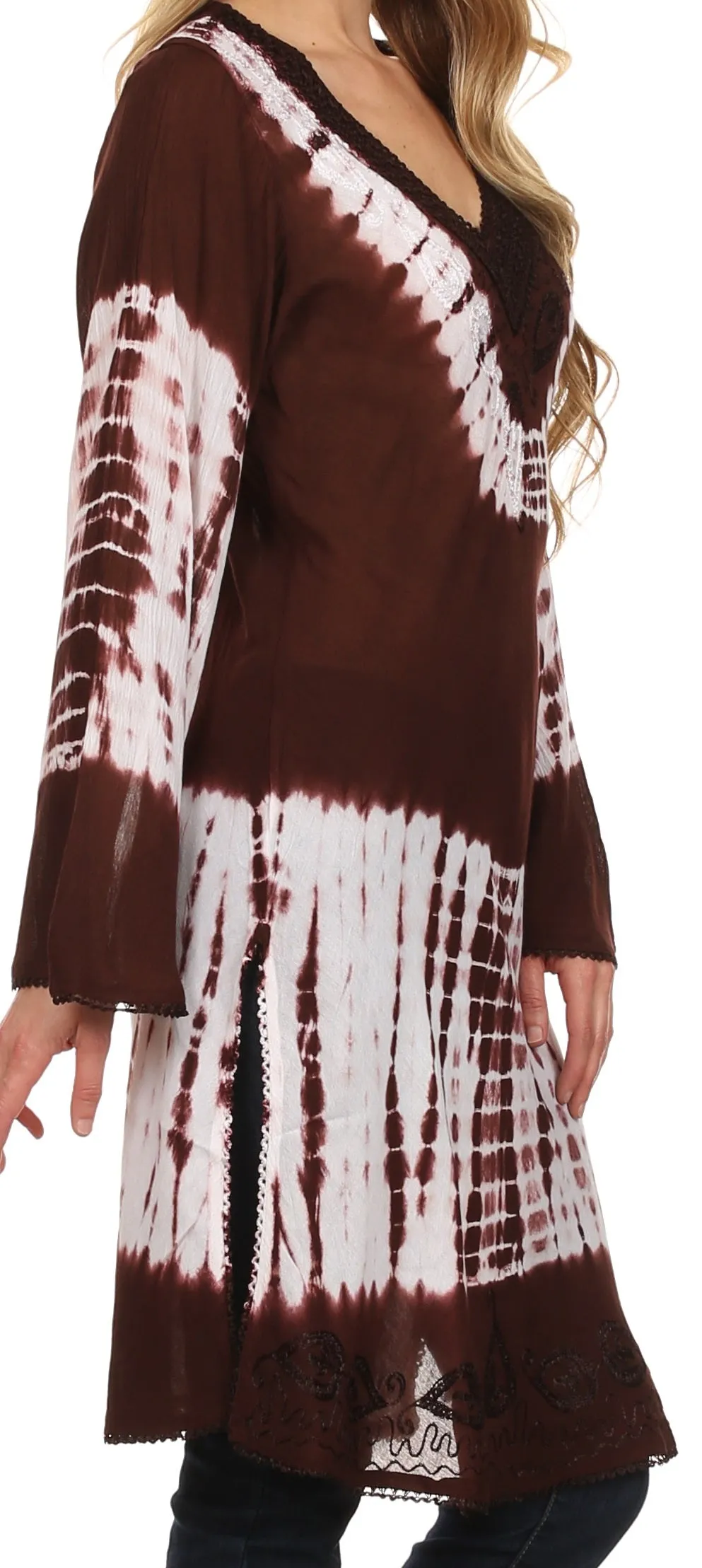 Sakkas Aaheli Tie-Dye Tunic Top / Blouse / Cover Up