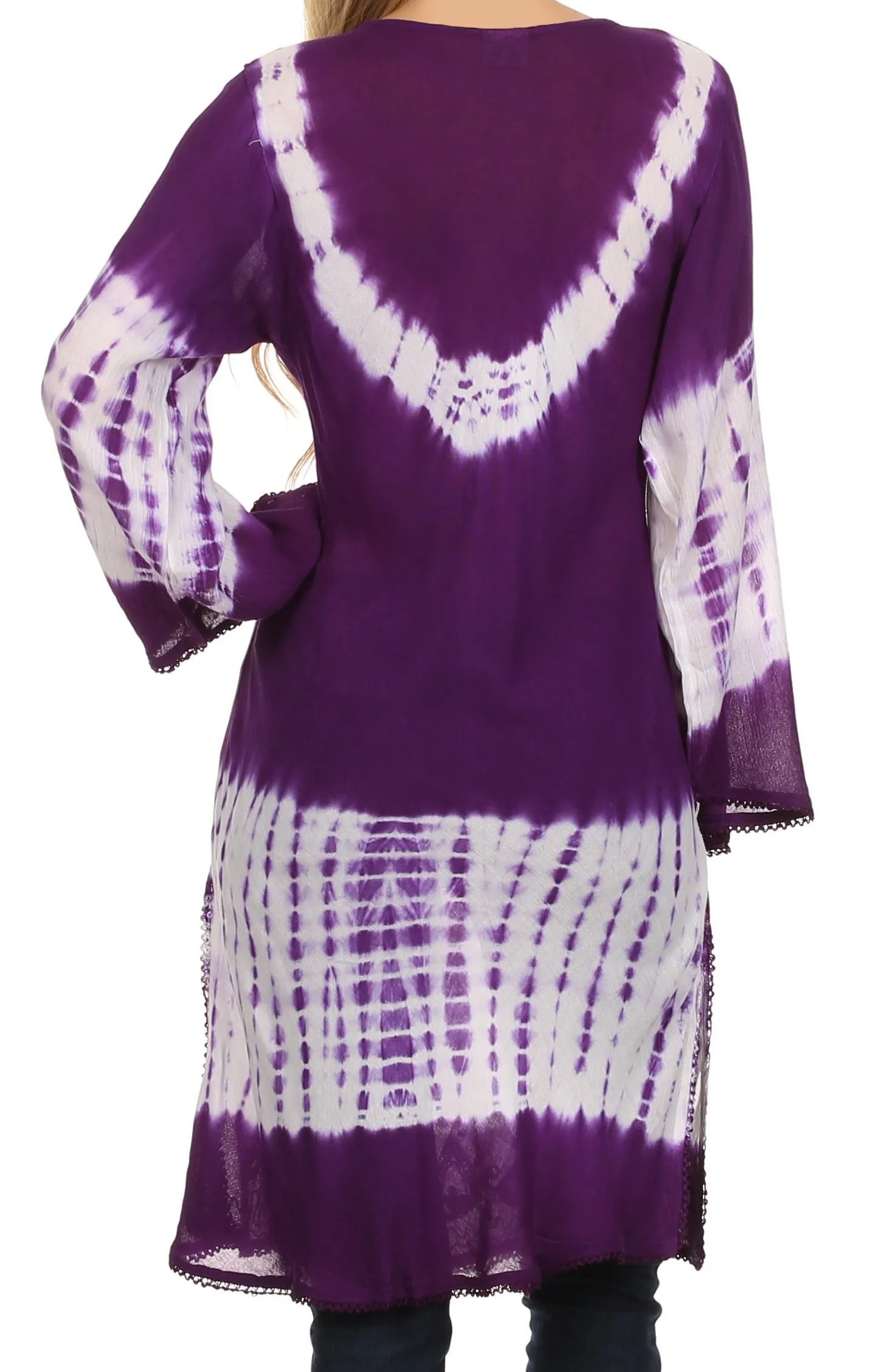 Sakkas Aaheli Tie-Dye Tunic Top / Blouse / Cover Up