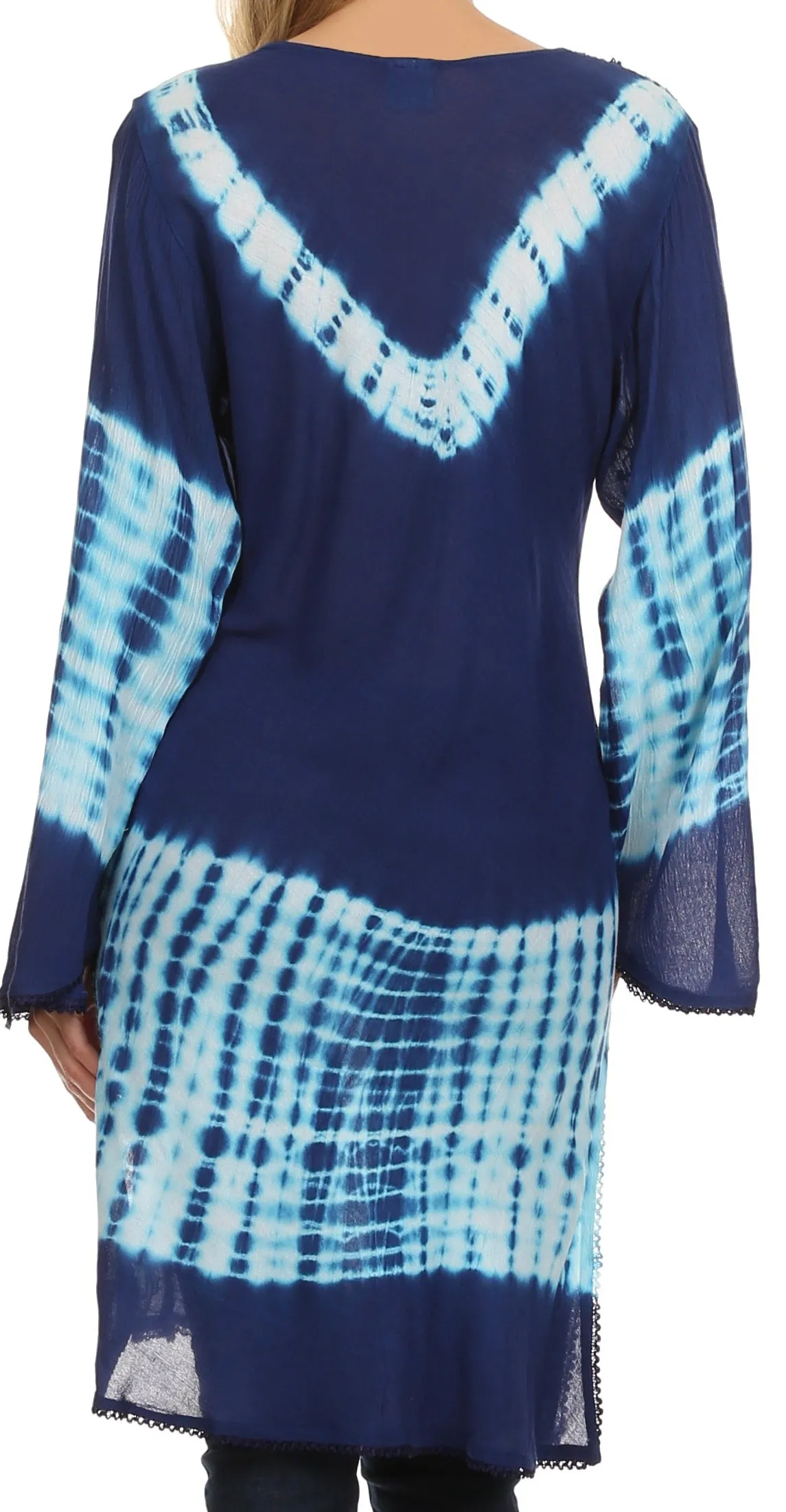 Sakkas Aaheli Tie-Dye Tunic Top / Blouse / Cover Up